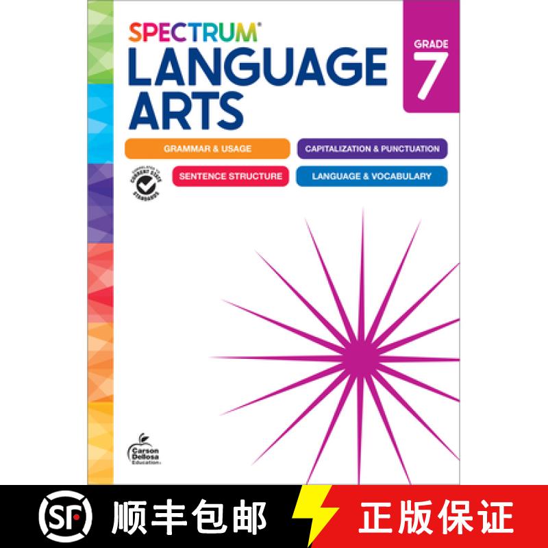 【3-4周达】Spectrum Language Arts Workbook, Grade 7 [9781483871417]