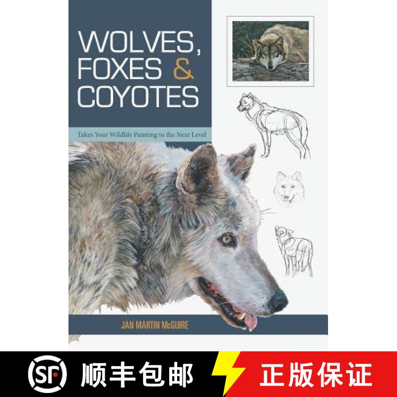 【3-4周达】Wolves, Foxes & Coyotes (Wildlife Painting Basics) [9781635610437]