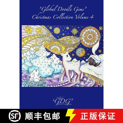 预订 Global Doodle Gems Christmas Collection Volume 4: Adult Christmas coloring Book [9788793385733]