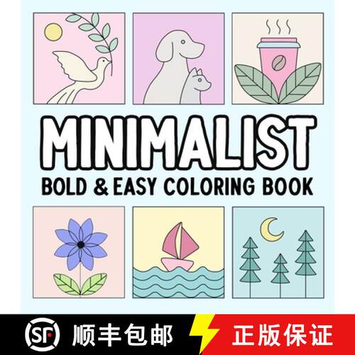 【3-4周达】Minimalist Bold and Easy Coloring Book [9798330318995]