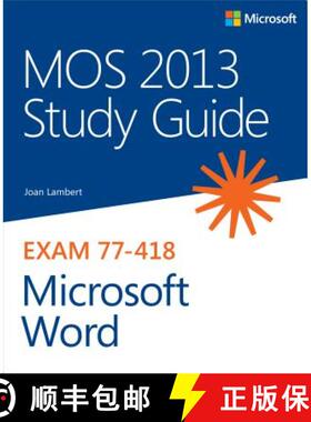 【3-4周达】Mos 2013 Study Guide for Microsoft Word [9780735669253]