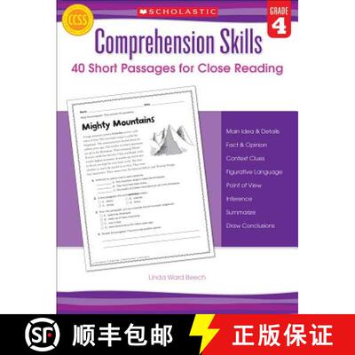 Comprehension Skills: 40 Short Passages for Close Reading: Grade 4 [9780545460552]