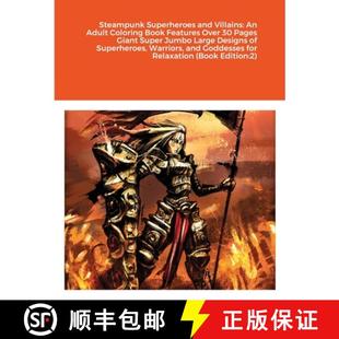 Adult Coloring Book Superheroes Villains 9781667103594 Giant Su... Steampunk and Over Features Pages 4周达