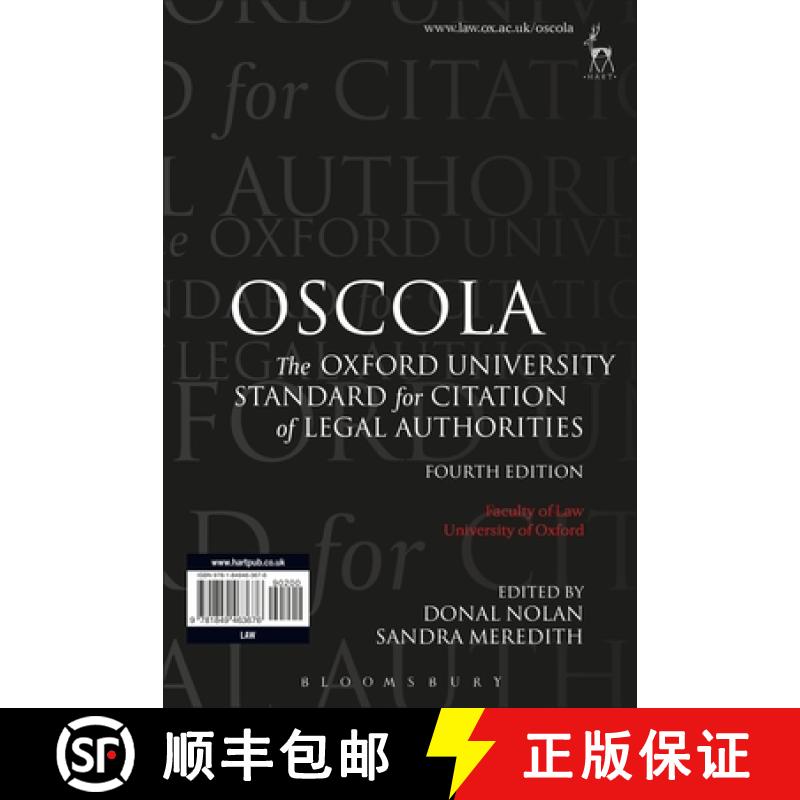 预订 Oscola: The Oxford University Standard for Citation of Legal Authorities [9781849463676]