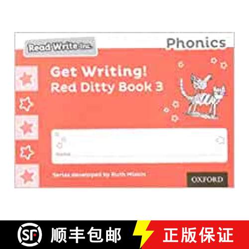 【3-4周达】Read Write Inc. Phonics: Get Writing! Red Ditty Book 3 Pack of 10 [9780198414292]