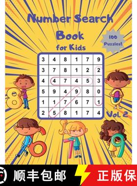 预订 Number Search Book for Kids: 100 Number Search Puzzles to Develop Number and Pattern Recognition... [9781990085345]
