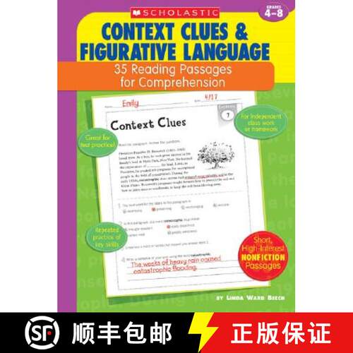 【3-4周达】35 Reading Passages for Comprehension: Context Clues & Figurative Language: 35 Reading Pas... [9780439554107]