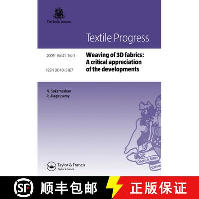 【3-4周达】精装 Weaving of 3D Fabrics: A Critical Appreciation of the Developments [9781138458833]