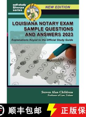 预订 Louisiana Notary Exam Sample Questions and Answers 2023: Explanations Keyed to the Official Stud... [9781610274869]