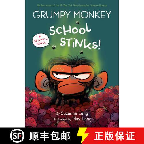 【3-4周达】精装 Grumpy Monkey School Stinks!: A Graphic Novel [9780593709351]