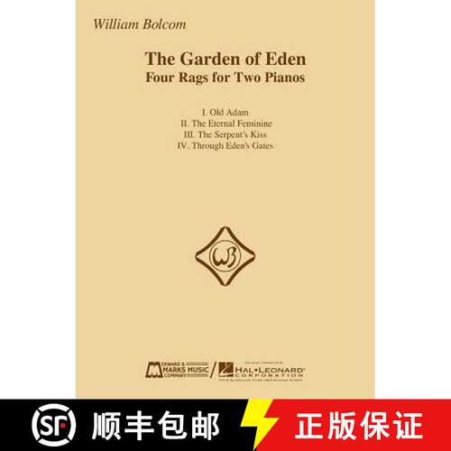 【3-4周达】The Garden of Eden: Four Rags for Two Pianos National Federation of Music Clubs 2024- [9780634073045]