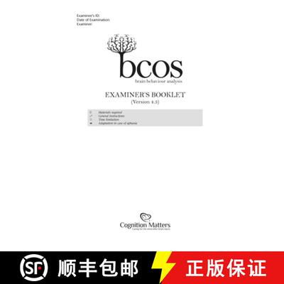 【3-4周达】Bcos Cognitive Screen: Examiner's Booklet (Pack of 15) [9781848721074]