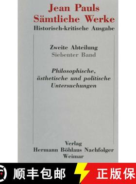 【3-4周达】Jean Pauls Sämtliche Werke. Historisch-Kritische Ausgabe: Zweite Abteilung: Nachlass.Band... [9783740008246]