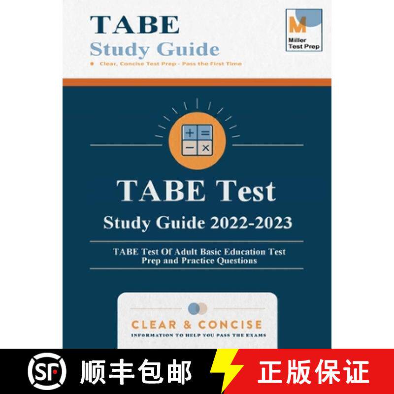 预订 TABE Test Study Guide 2020: TABE Test Of Adult Basic Education Test Prep and Practice Questions [9781950159390]