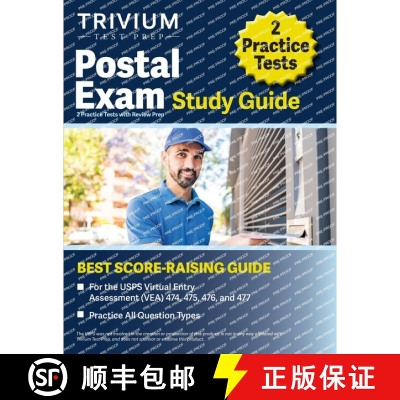 【2-3周达】Postal Exam Study Guide: 2 Practice Tests with Review Prep for the USPS Virtual Entry Asse... [9781637982815]