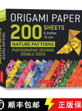 【3-4周达】Origami Paper 200 sheets Nature Patterns 6 (15 cm): Tuttle Origami Paper: High-Quality Dou... [9780804848619]