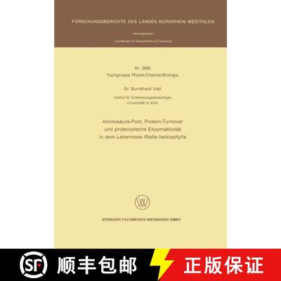 【3-4周达】Aminosäure-Pool, Protein-Turnover und proteolytische Enzymaktivität in dem Lebermoos Rie... [9783531030654]
