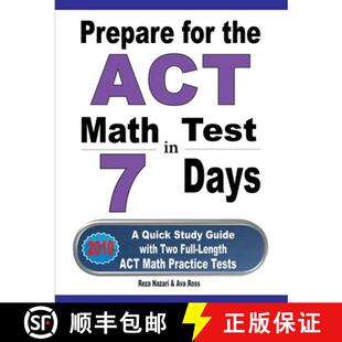 9781646121281 Math with for Math... the Two Full Length Study Test Quick Prepare 4周达 Guide ACT Days