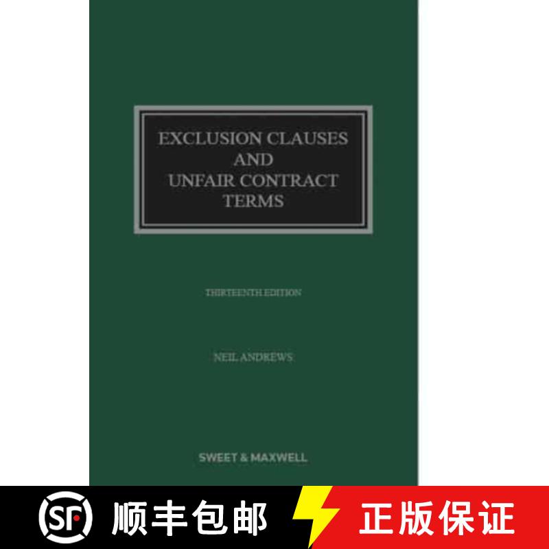 【2-3周达】Exclusion Clauses and Unfair Contract Terms [9780414110908]