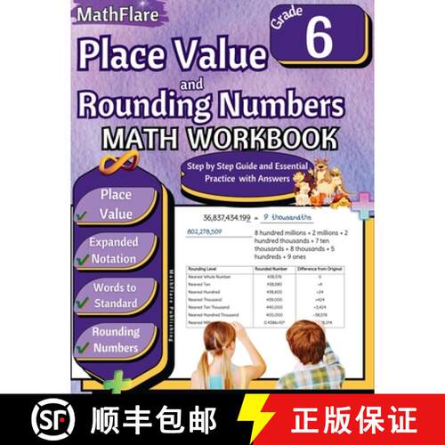 【3-4周达】Place Value and Expanded Notations Math Workbook 6th Grade: Place Value Grade 6, Expanded ... [9798869374790]