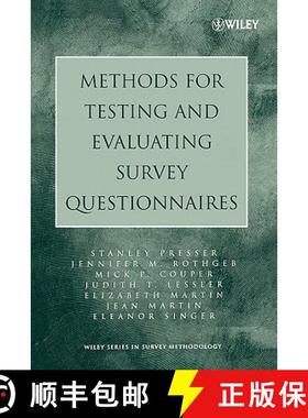 【3-4周达】Methods For Testing And Evaluating Survey Questionnaires [Wiley统计学] [9780471458418]