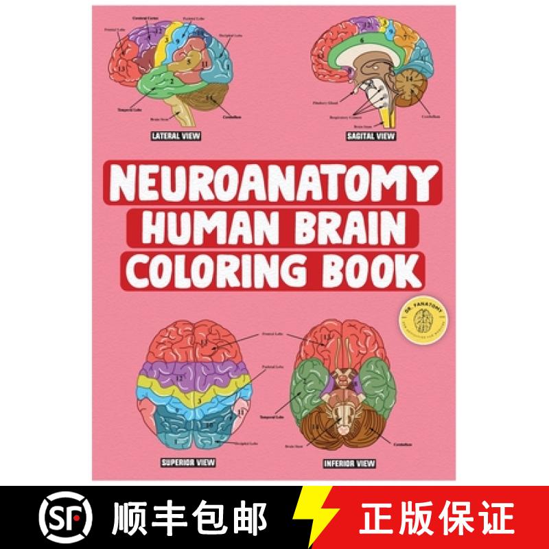 【3-4周达】Neuroanatomy Human Brain Coloring Book: Neuroscience Coloring Book with MCQs ( Multiple Ch... [9780645193473]