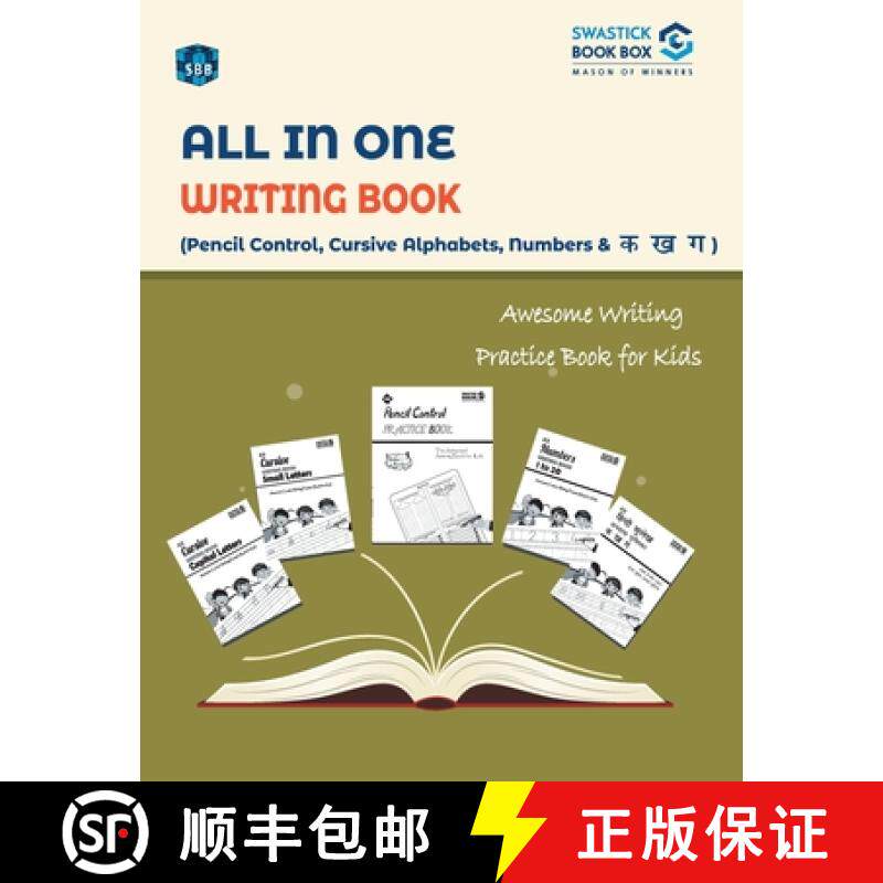 【3-4周达】SBB All in One Writing Book Cursive Alphabets, Nembers and Ka, Kha, Gha [9789389288995]