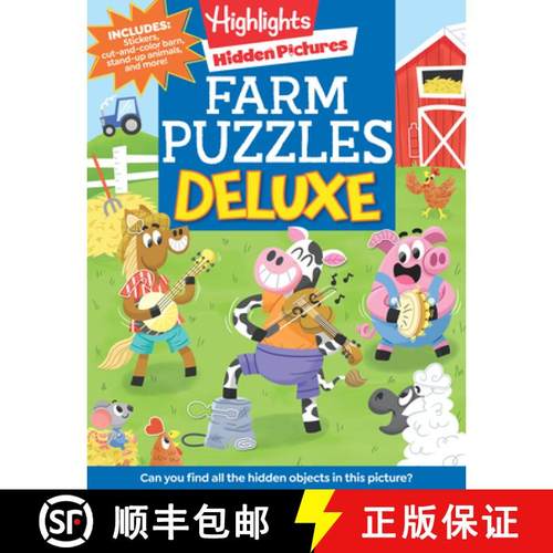 Farm Puzzles Deluxe: Farm Puzzle Book for Kids Featuring Cows, Chickens & More with Over 1,200 Object... [9781639620746]