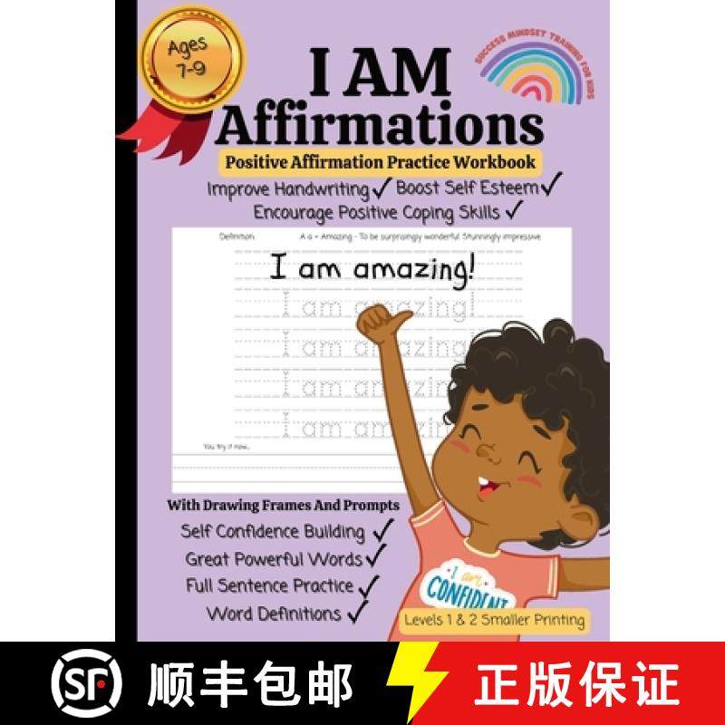 预订 I AM Affirmations For Kids, Affirmation And Handwriting Practice Workbook - Volume 2 - Smaller P... [9781961072015]