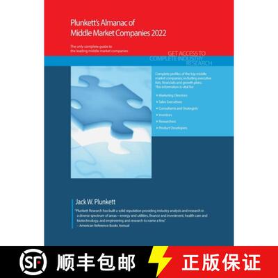 预订 Plunkett's Almanac of Middle Market Companies 2022: Middle Market Industry Market Research, Stat... [9781628316070]