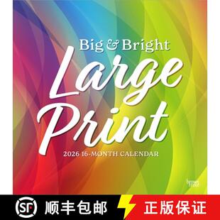 【3-4周达】Big & Bright Large Print 2026 12 X 24 Inch (Hanging) Monthly Square Wall Calendar Matte Pa... [9798330702459]