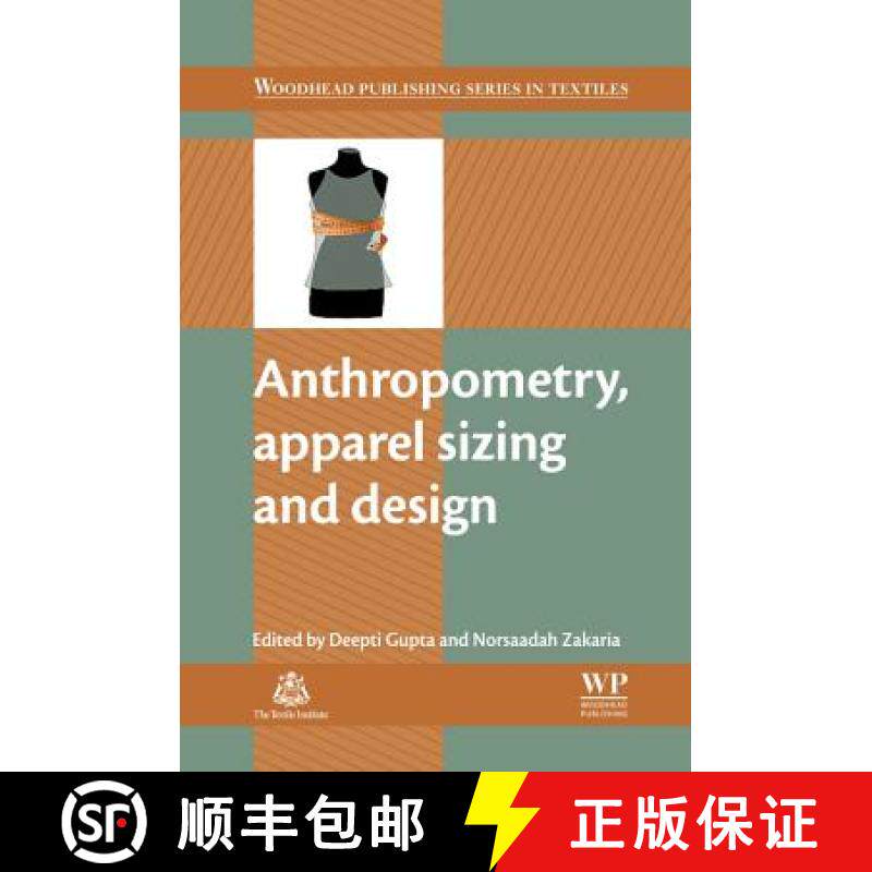 【3-4周达】Anthropometry, Apparel Sizing and Design [9780857096814]
