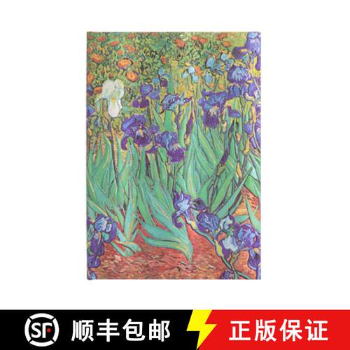 【3-4周达】精装 Van Gogh’s Irises Midi Unlined Hardcover Journal [9781439782057]