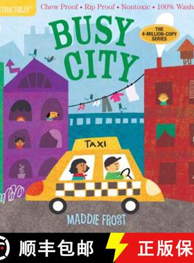 【3-4周达】Indestructibles: Busy City: Chew Proof - Rip Proof - Nontoxic - 100% Washable (Book for Ba... [9781523504688]