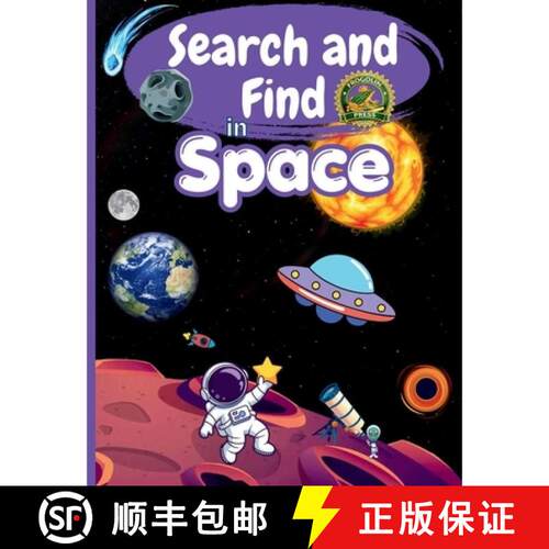 【3-4周达】Search and Find in Space: Activity Book for Kids Ages 4-10: Hidden Space Objects, Astronau... [9788398140683]