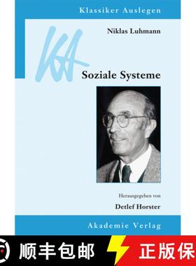 预订 Niklas Luhmann: Soziale Systeme [9783050051703]
