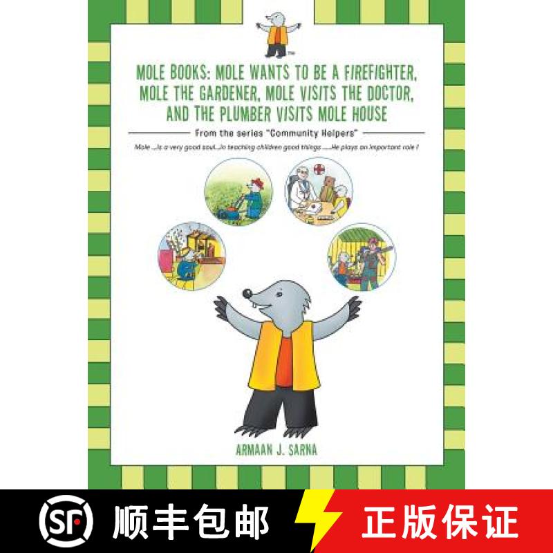 【2-3周达】Mole Books: Mole Wants to Be a Firefighter, Mole the Gardener, Mole Visits the Doctor, and... [9781482870527]