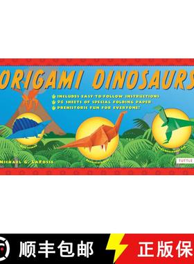 【3-4周达】Origami Dinosaurs Kit: Includes 2 Origami Books, 20 Fun Projects and 98 High-Quality Origa... [9780804839082]