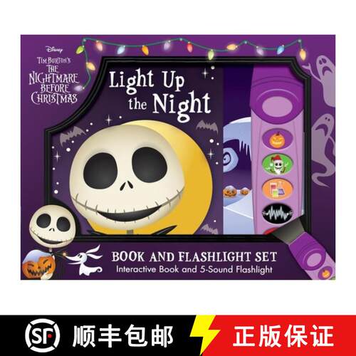【3-4周达】精装 Disney Tim Burton's the Nightmare Before Christmas: Light Up the Night Book and 5-Sou... [9798384603481]