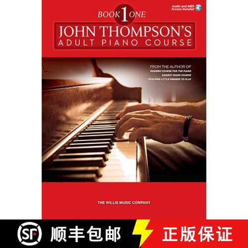 【3-4周达】John Thompson's Adult Piano Course - Book 1: Elementary Level Book with Online Audio [9781480355040]