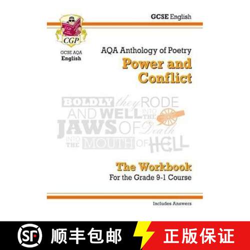 【3-4周达】New GCSE English Literature AQA Poetry Workbook: Power & Conflict Anthology (Includes Answ... [9781782948193]