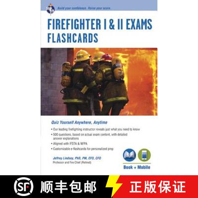 【3-4周达】Firefighter I & II Exams Flashcard Book (Book + Online) [9780738611310]