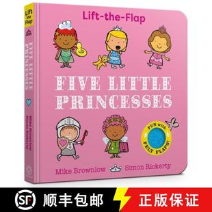 【3-4周达】Five Little Princesses: A Felt Flaps Book [9781408370698]