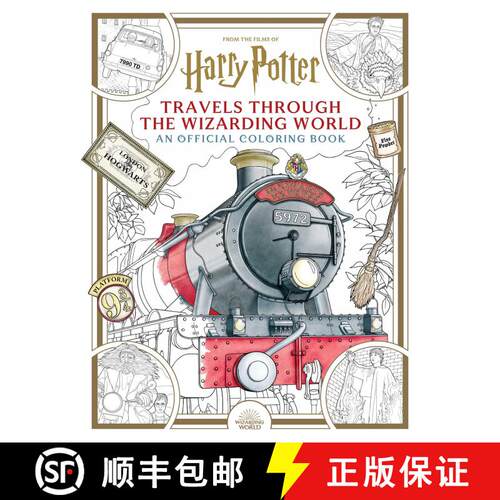 【3-4周达】Harry Potter: Travels Through the Wizarding World: An Official Coloring Book [9798886630893]