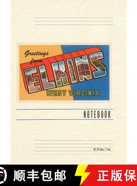 【3-4周达】Vintage Lined Notebook Greetings from Elkins, West Virginia [9798385456536]