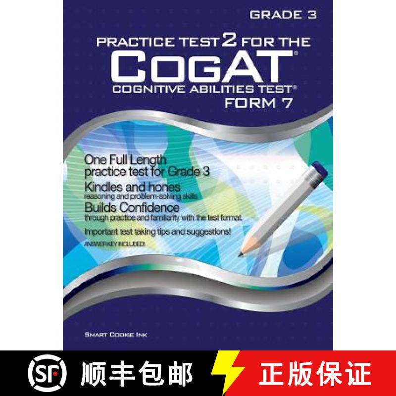 预订 Practice Test 2 for the CogAT - Form 7 - Grade 3 (Level 9): CogAT - GRADE 3: CogAT - Grade 3 [9781939777140]