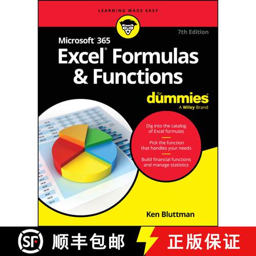 【3-4周达】Microsoft 365 Excel Formulas & Functions For Dummi es, 7th Edition [9781394295517]
