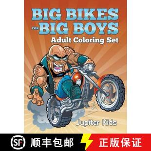 【3-4周达】Big Bikes For Big Boys: Adult Coloring Set [9781683051466]