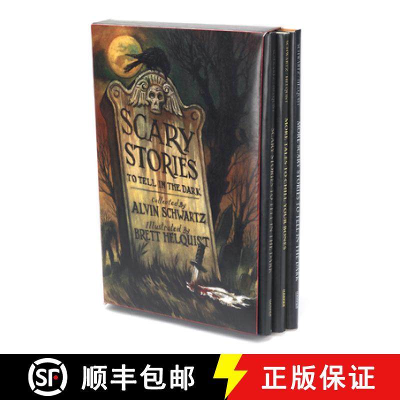 【3-4周达】Scary Stories Box Set: Complete Collection with Brett Helquist Art [9780061980930]
