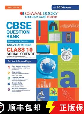 【3-4周达】Oswaal CBSE Chapterwise & Topicwise Question Bank Class 10 Social Science Book (For 2023-2... [9789356348905]